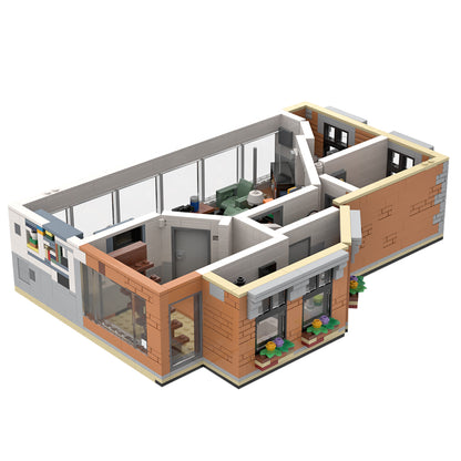 moc-83817 seinfeld apartment small particle building block model kit (1542pcs)