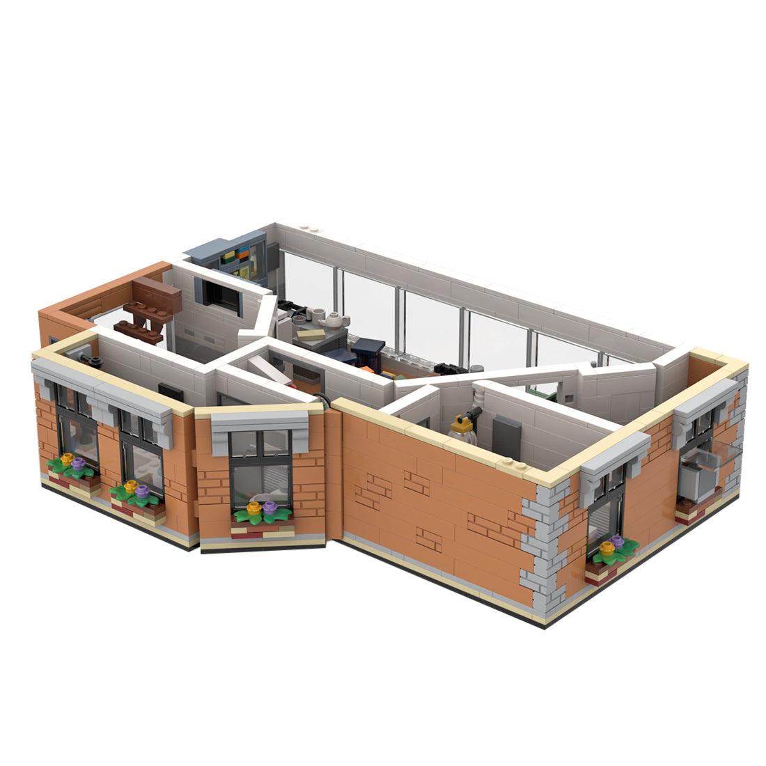 moc-83817 seinfeld apartment small particle building block model kit (1542pcs)