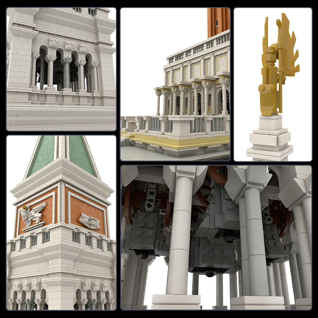 moc-99638 1/50 st-mark's bell tower building blocks set
