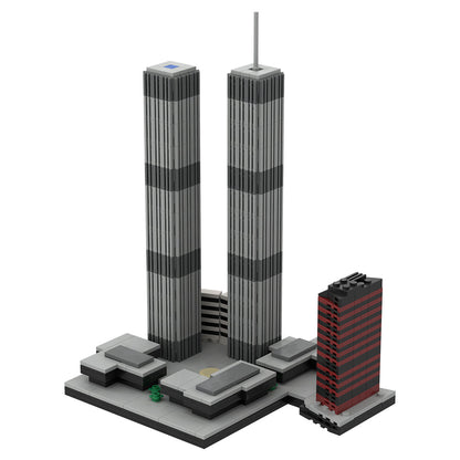 mocsage 1/2000 scale world trade center (1973-2001) micro parts building blocks set (982pcs)