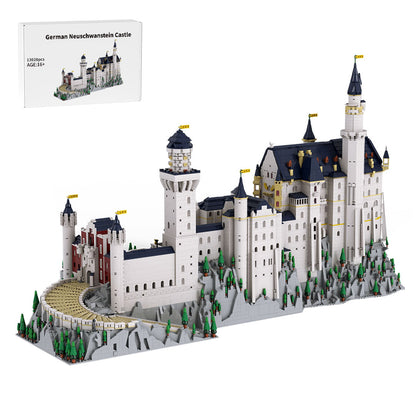mocsage 1/350 scale german neuschwanstein castle architecture building blocks model (13028PCS)