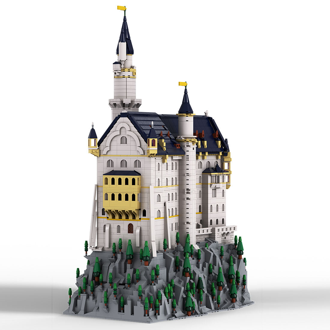 mocsage 1/350 scale german neuschwanstein castle architecture building blocks model (13028PCS)