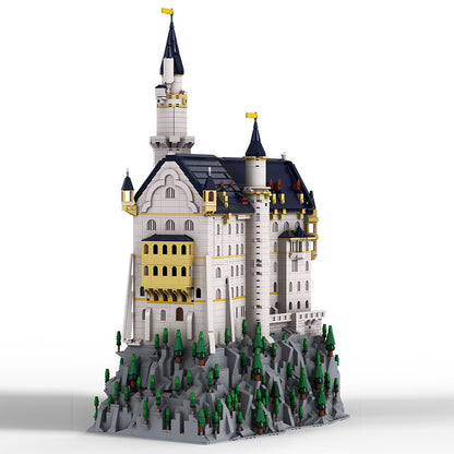 mocsage 1/350 scale german neuschwanstein castle architecture building blocks model (13028PCS)