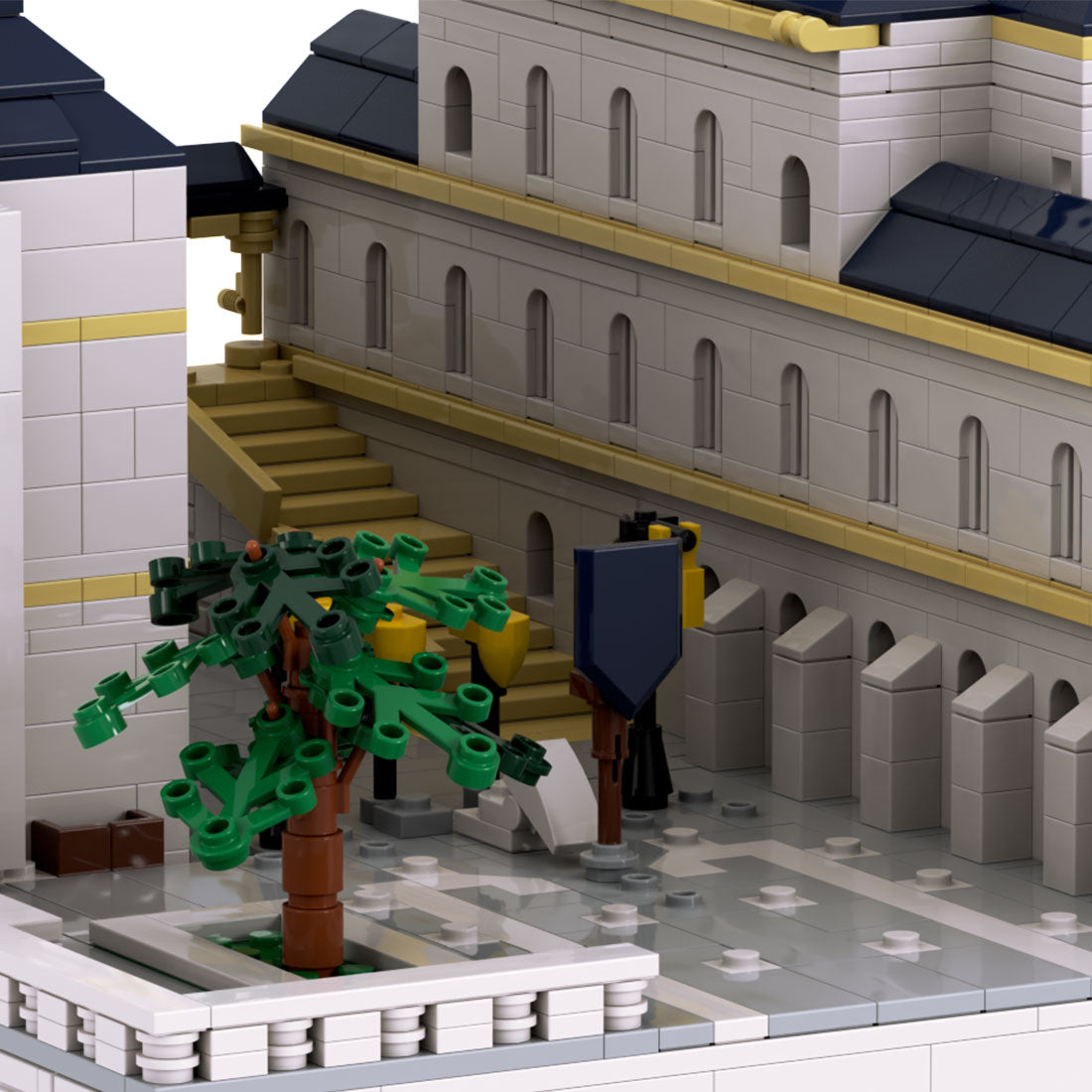 mocsage 1/350 scale german neuschwanstein castle architecture building blocks model (13028PCS)