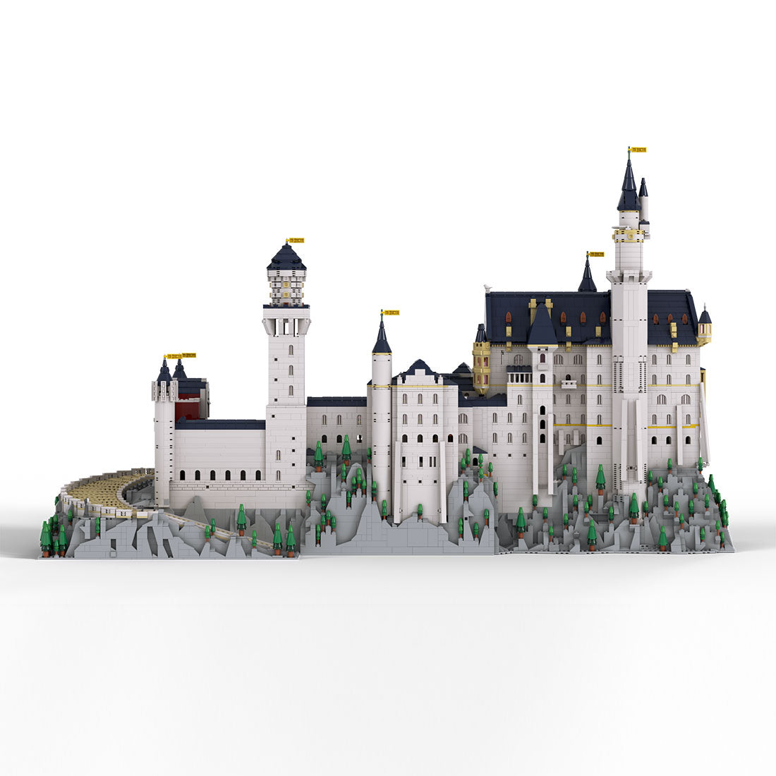 mocsage 1/350 scale german neuschwanstein castle architecture building blocks model (13028PCS)