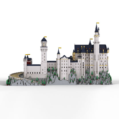 mocsage 1/350 scale german neuschwanstein castle architecture building blocks model (13028PCS)