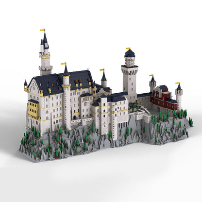 mocsage 1/350 scale german neuschwanstein castle architecture building blocks model (13028PCS)