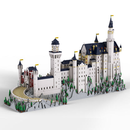 mocsage 1/350 scale german neuschwanstein castle architecture building blocks model (13028PCS)