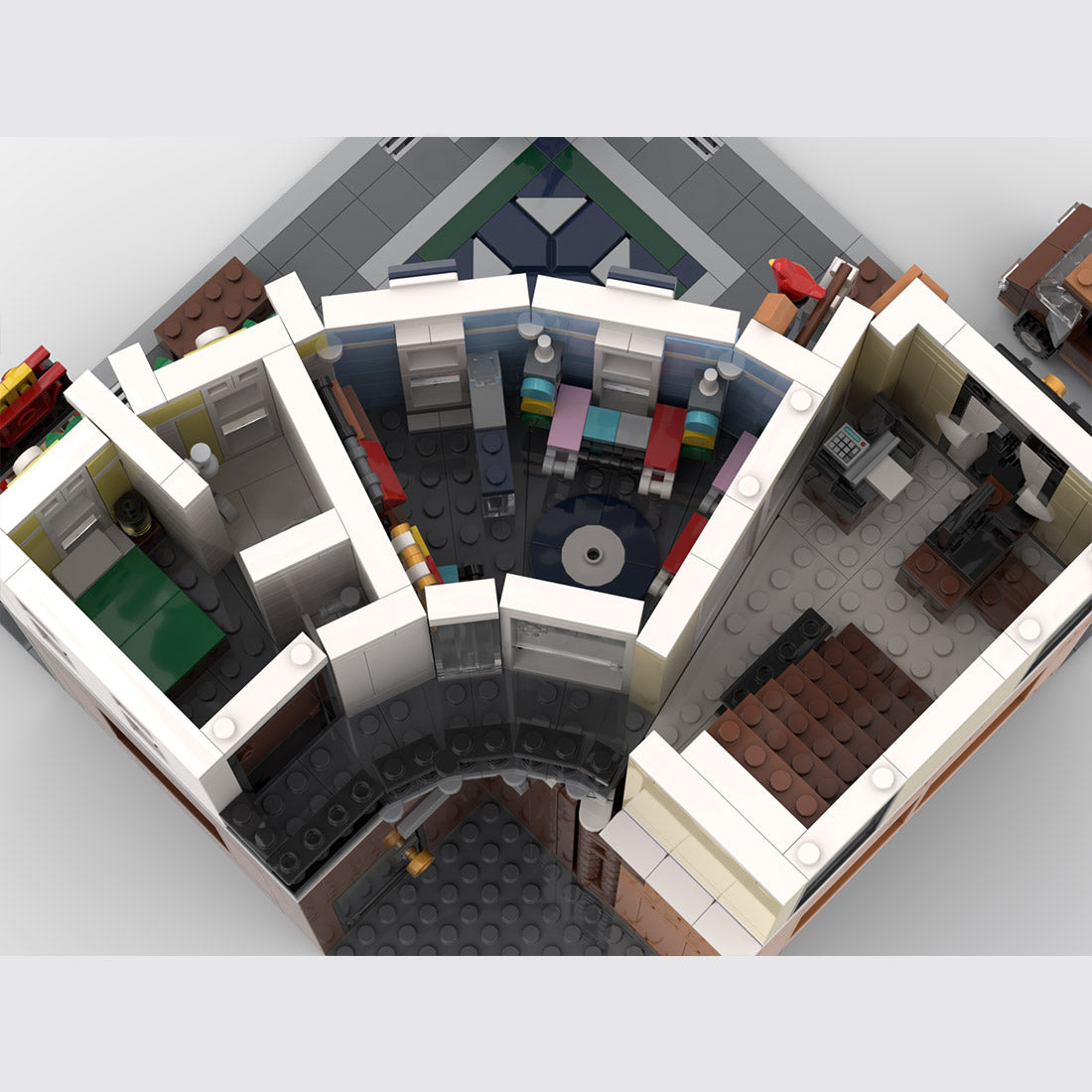 moc-256881 holiday corner street building blocks set(2482pcs)