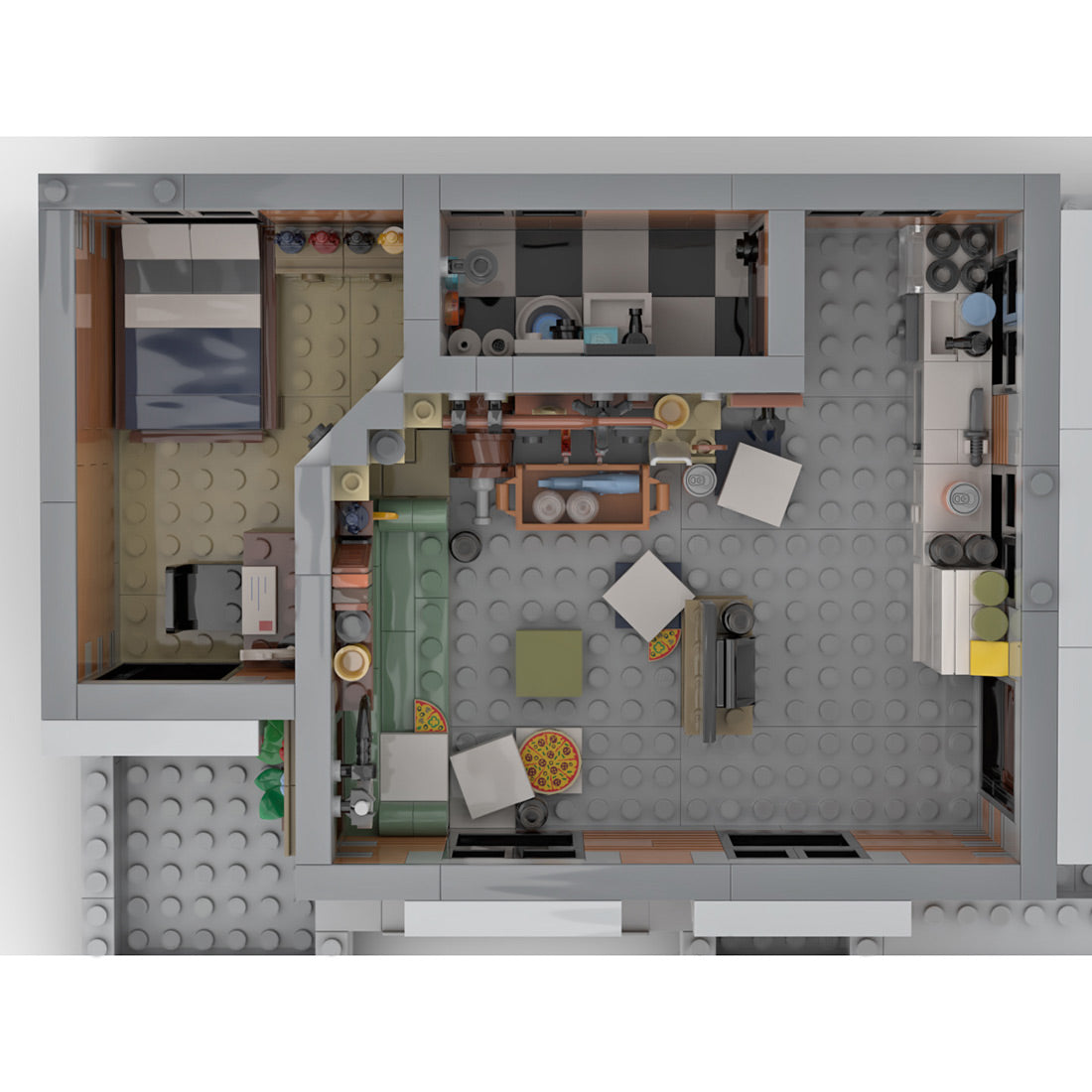 penthouse small particle building block model kit (818pcs)
