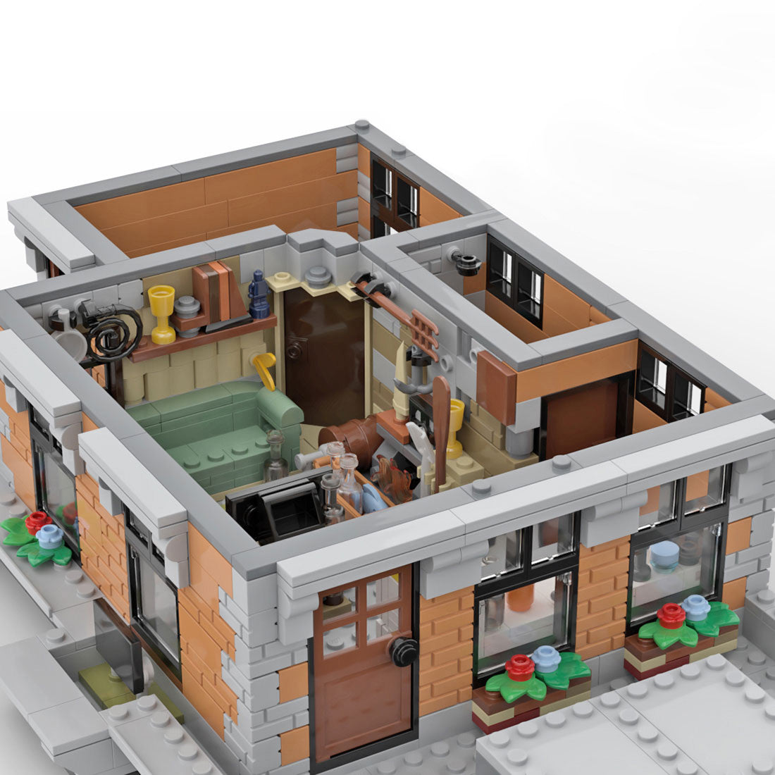 penthouse small particle building block model kit (818pcs)
