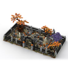 Halloween haunted cemetery building block set