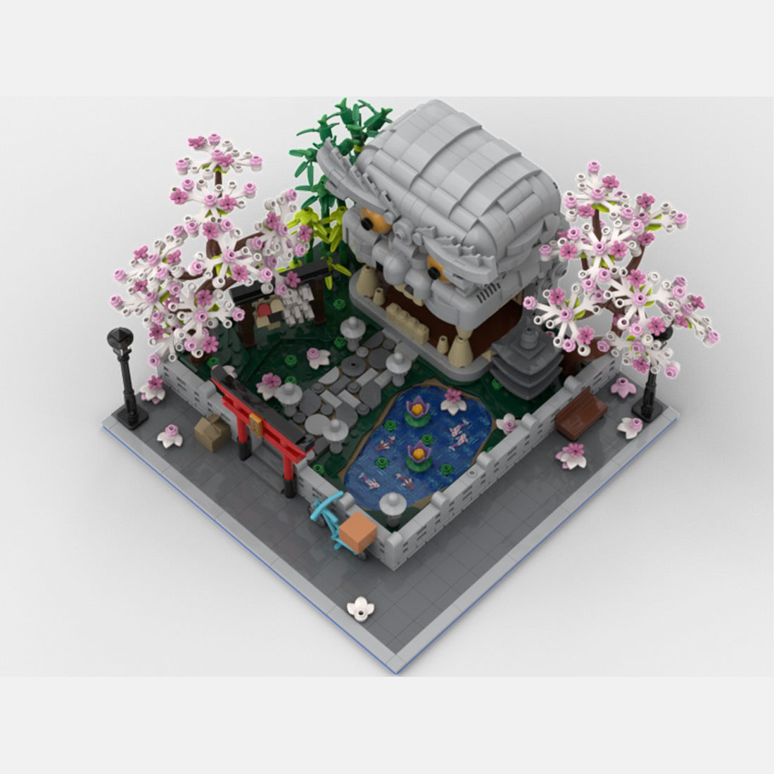 Japanese shrine building set for adults