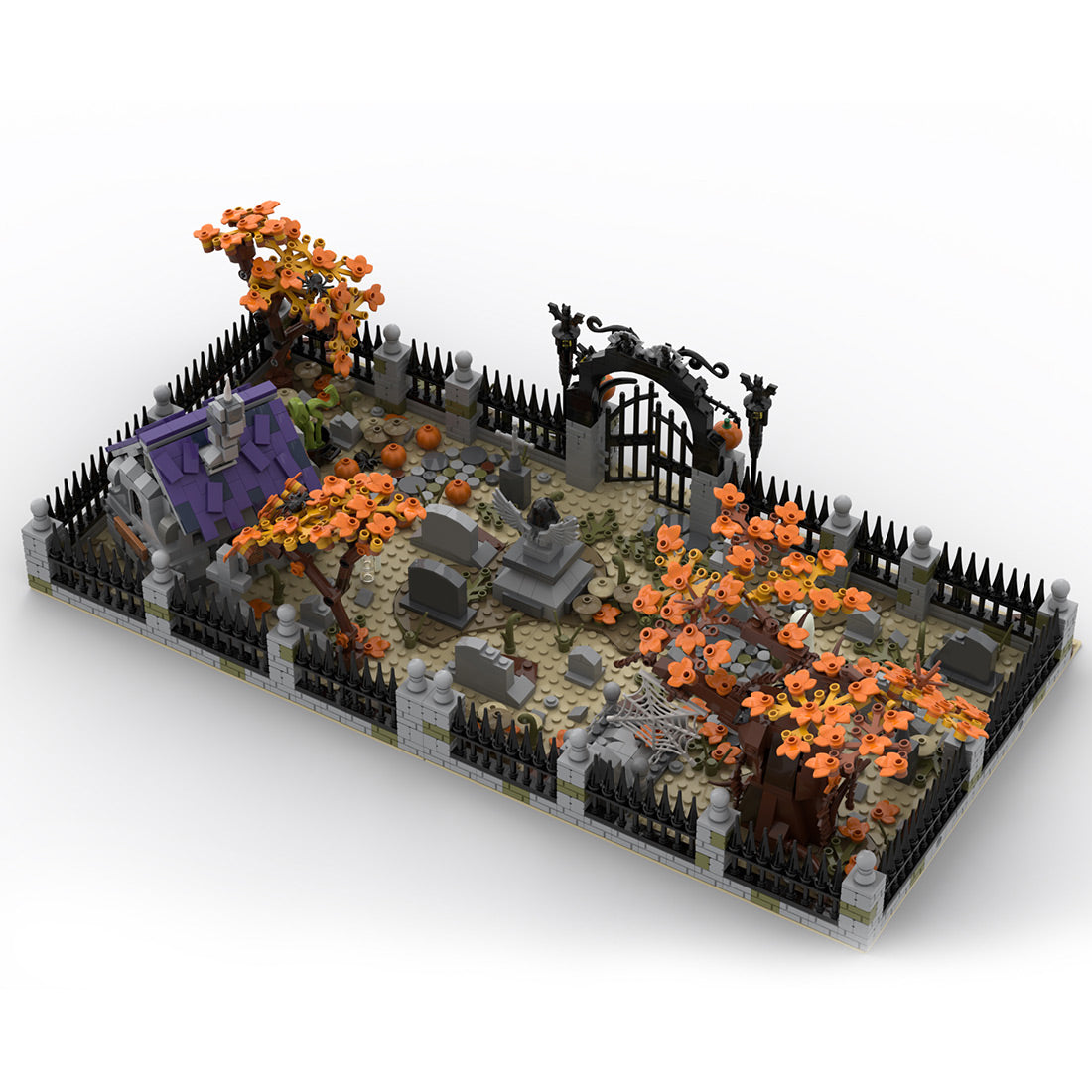 MOC-118821 spooky modular cemetery display