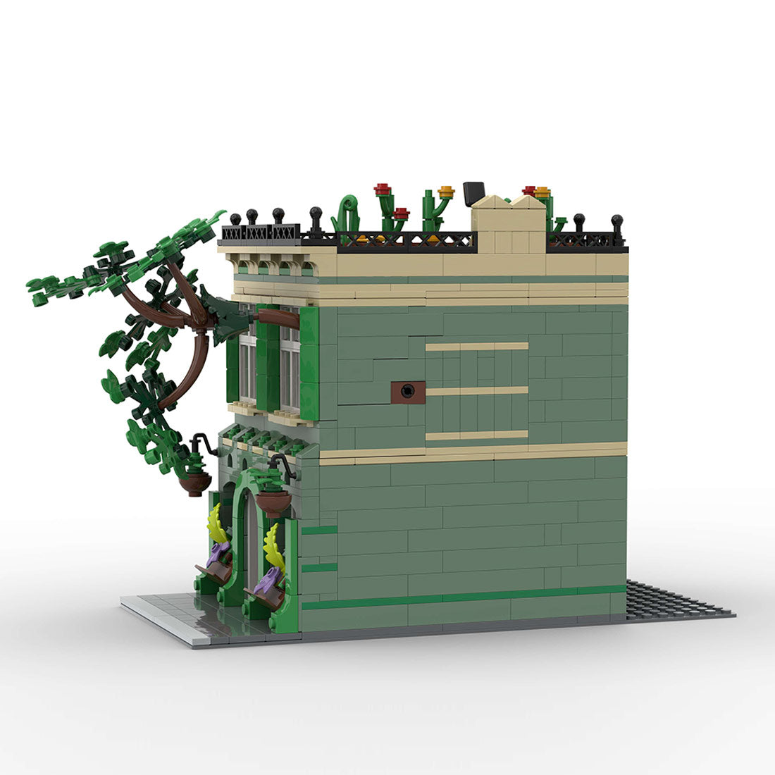 MOC-209268 flower shop urban street scene