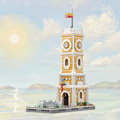 Medieval Harbor Building Block Model