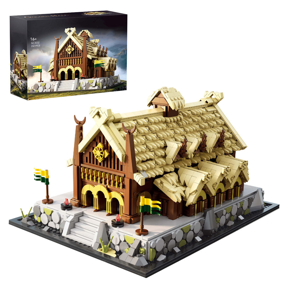 Nordic Tribal Hall Building Block Set