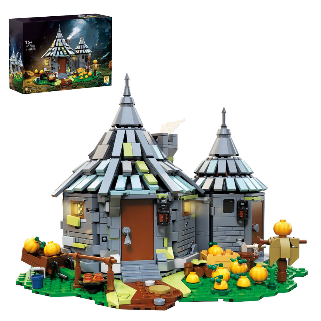Sci-Fi Double Pointed Tower Mage Cottage Building Block