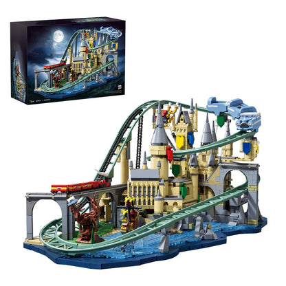 Sci-Fi Electric Motorized Castle Roller Coaster Building Block