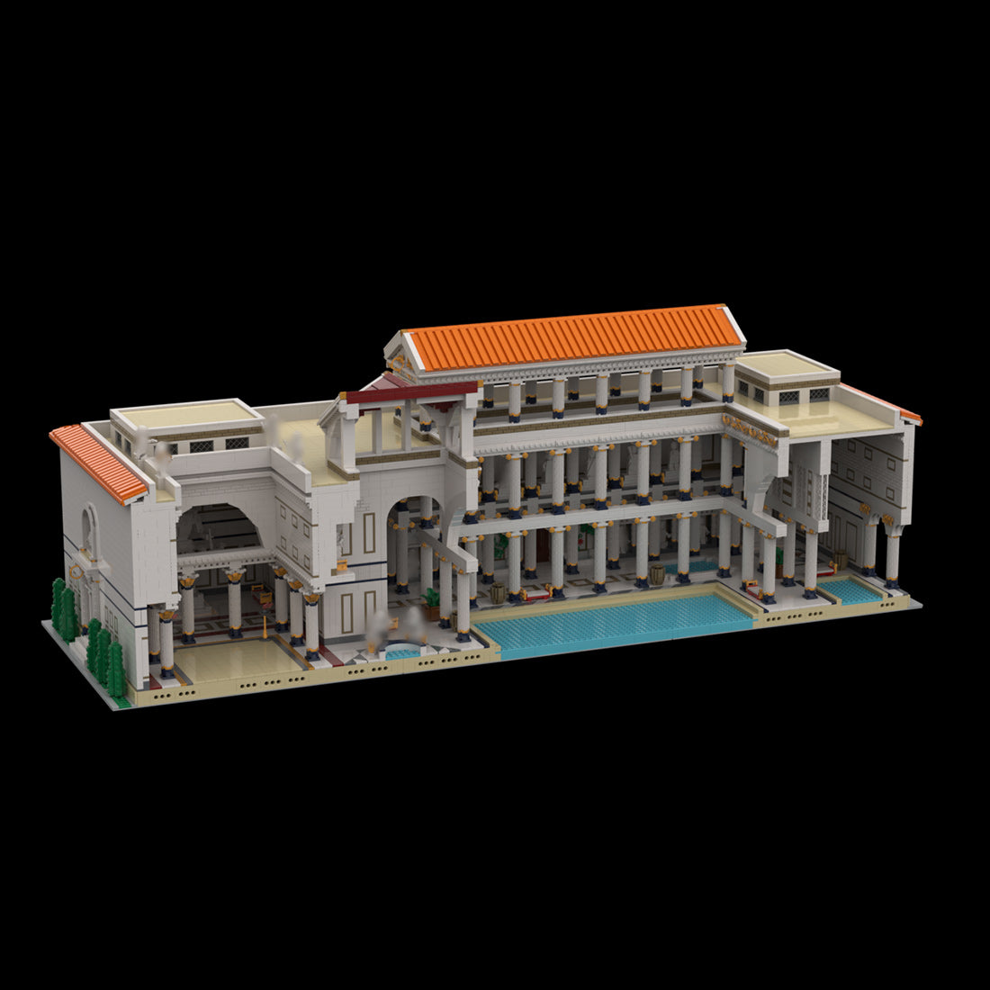 ancient roman bath building block set (30812pcs)