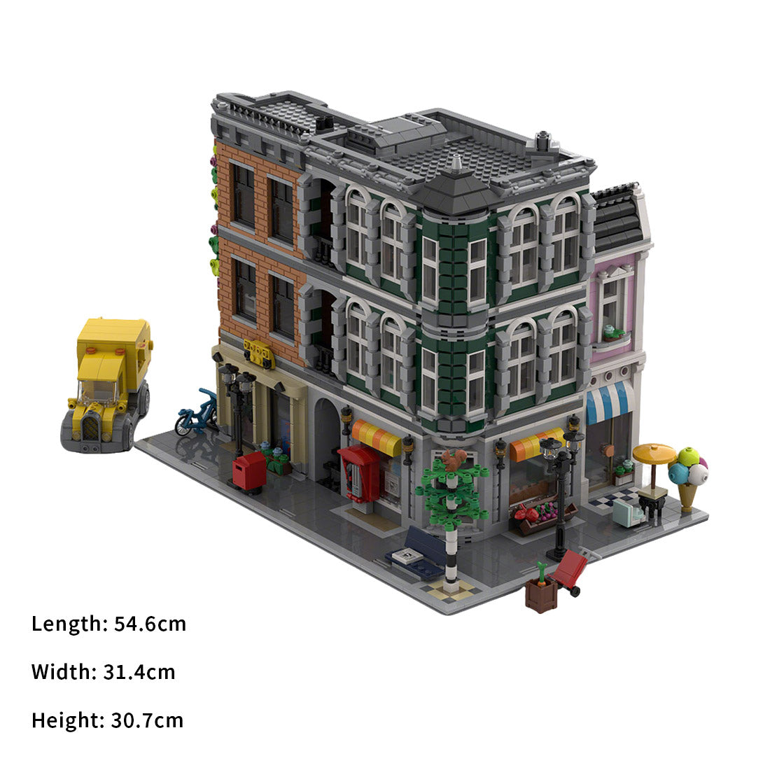 moc-226380 commercial center building blocks set (3853pcs)