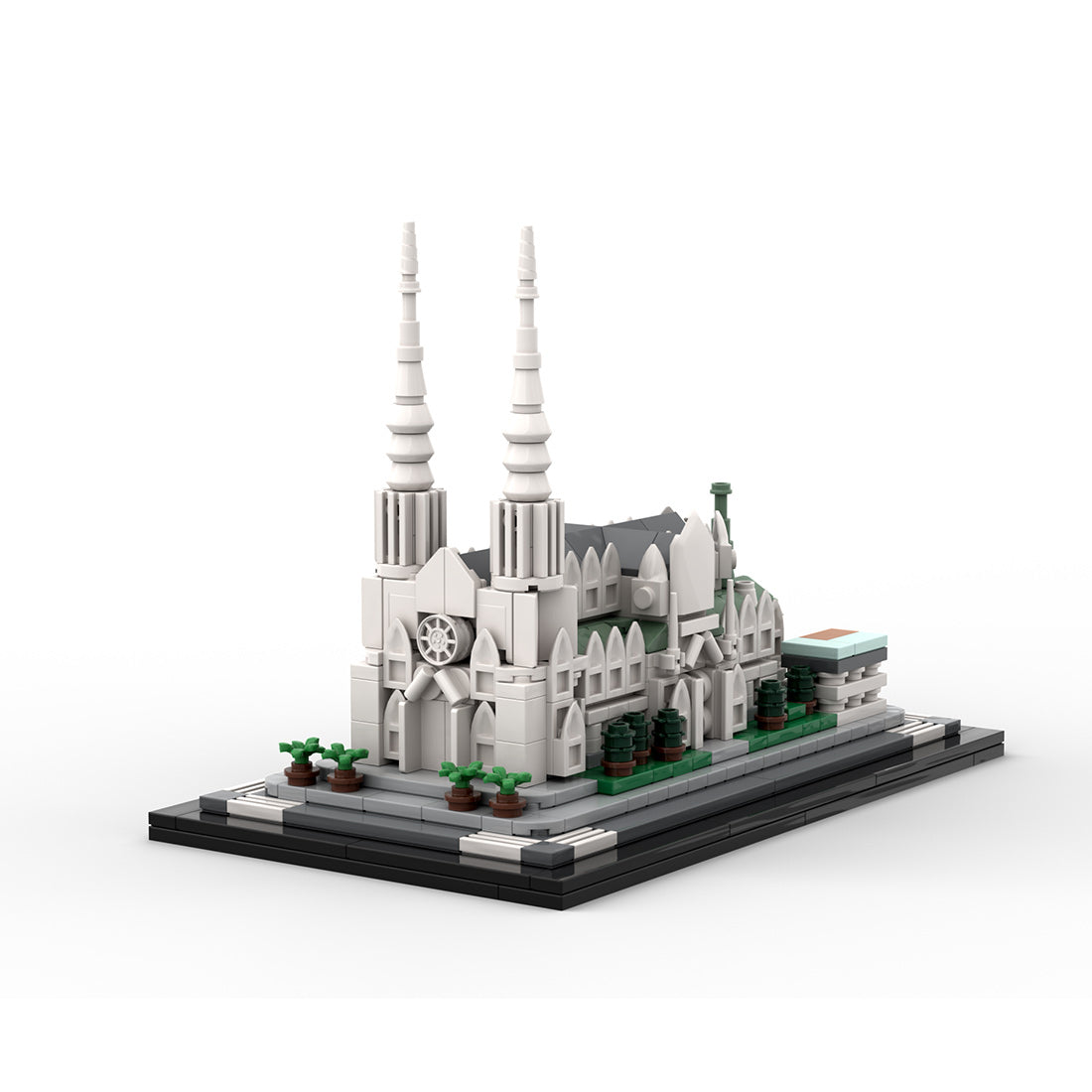 moc-212962 1/800 scale st. patrick’s cathedral building blocks set (580pcs)