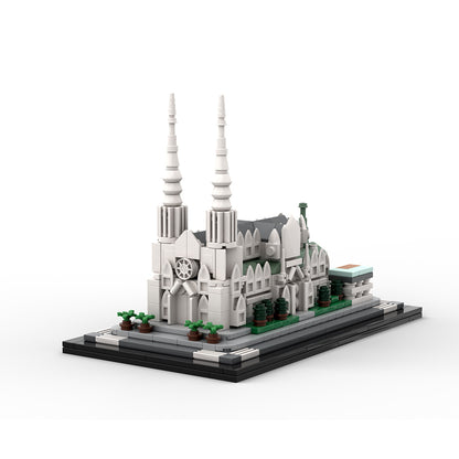 moc-212962 1/800 scale st. patrick’s cathedral building blocks set (580pcs)