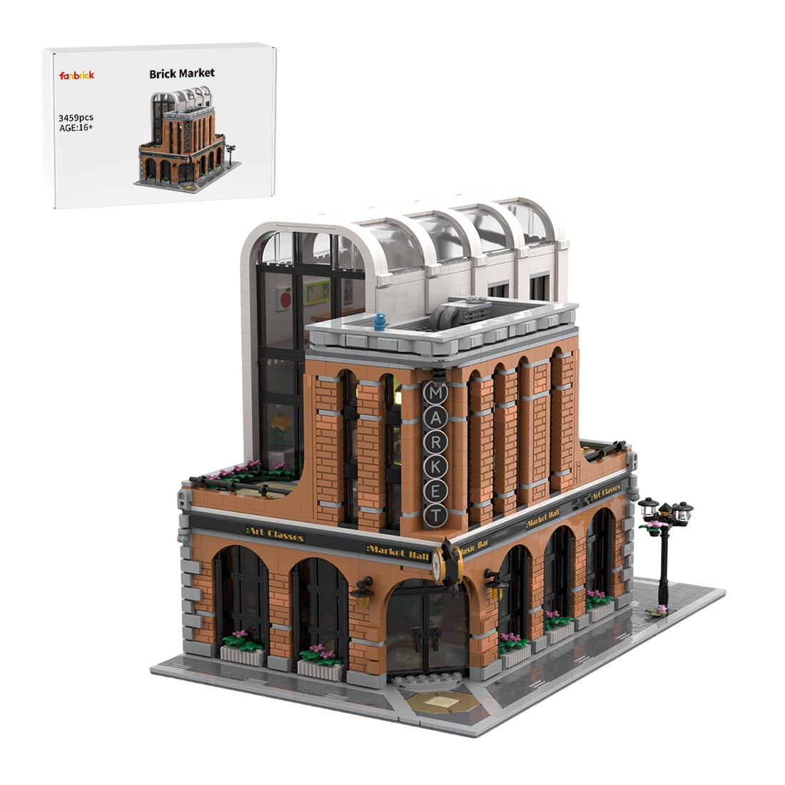 moc-243145 brick market building blocks set (3459pcs)
