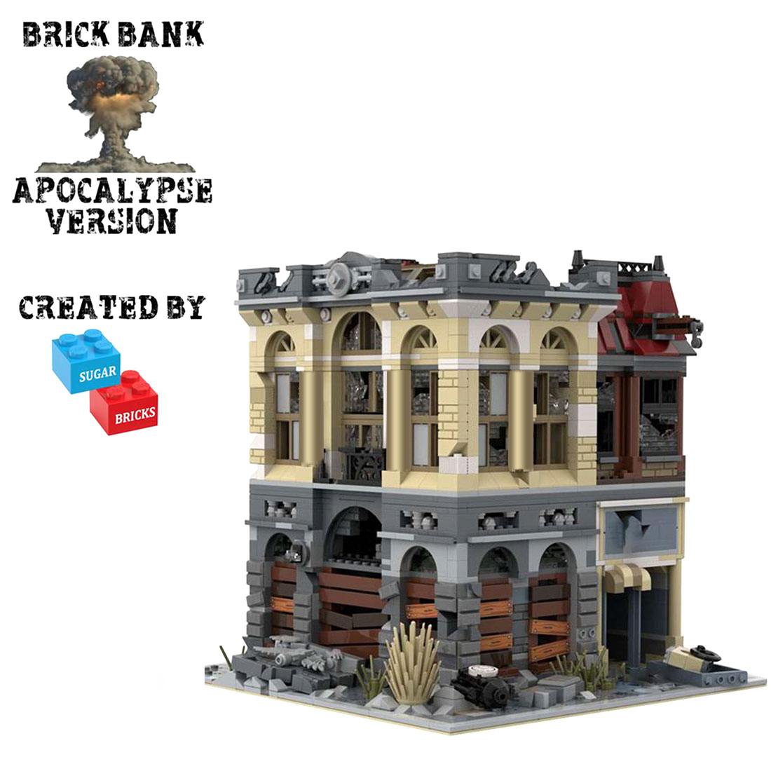 moc-41175 brick bank - apocalypse version building block set (2500pcs)
