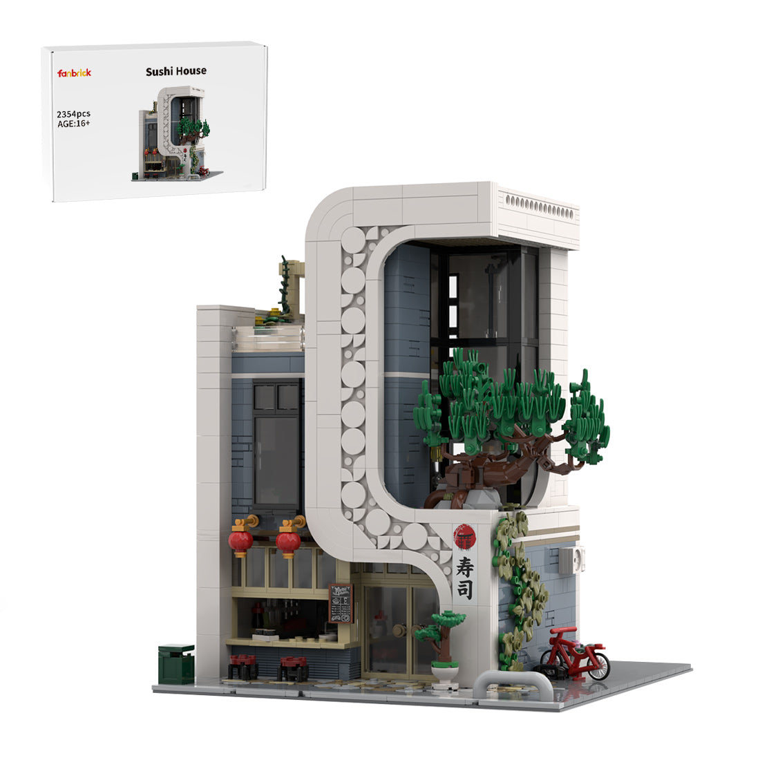 moc-237866 japanese sushi restaurant building blocks set(2354pcs)