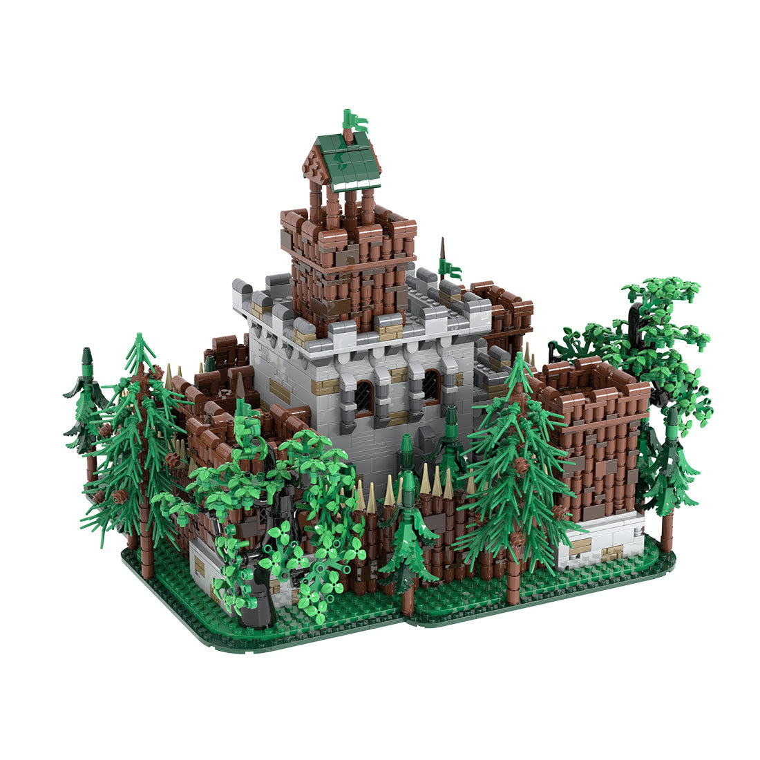 moc-235461 forestmen’s castle building blocks set (3817pcs)
