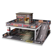 1/64 scale parking garage car wash diorama building scene model
