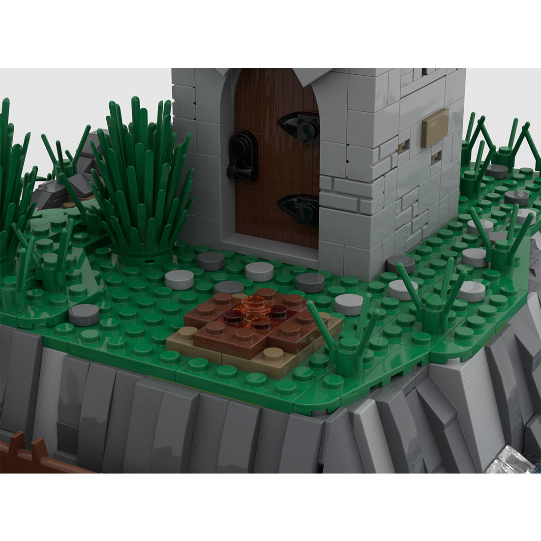 medieval coastal watchtower building blocks set (2093pcs)