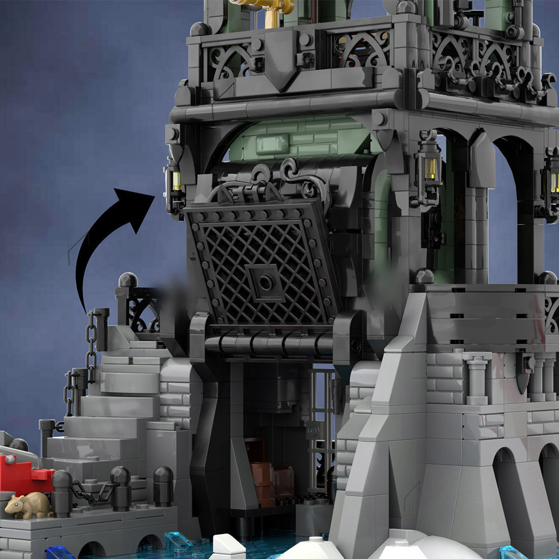 Black Watchtower Pirate Fortress Building Blocks