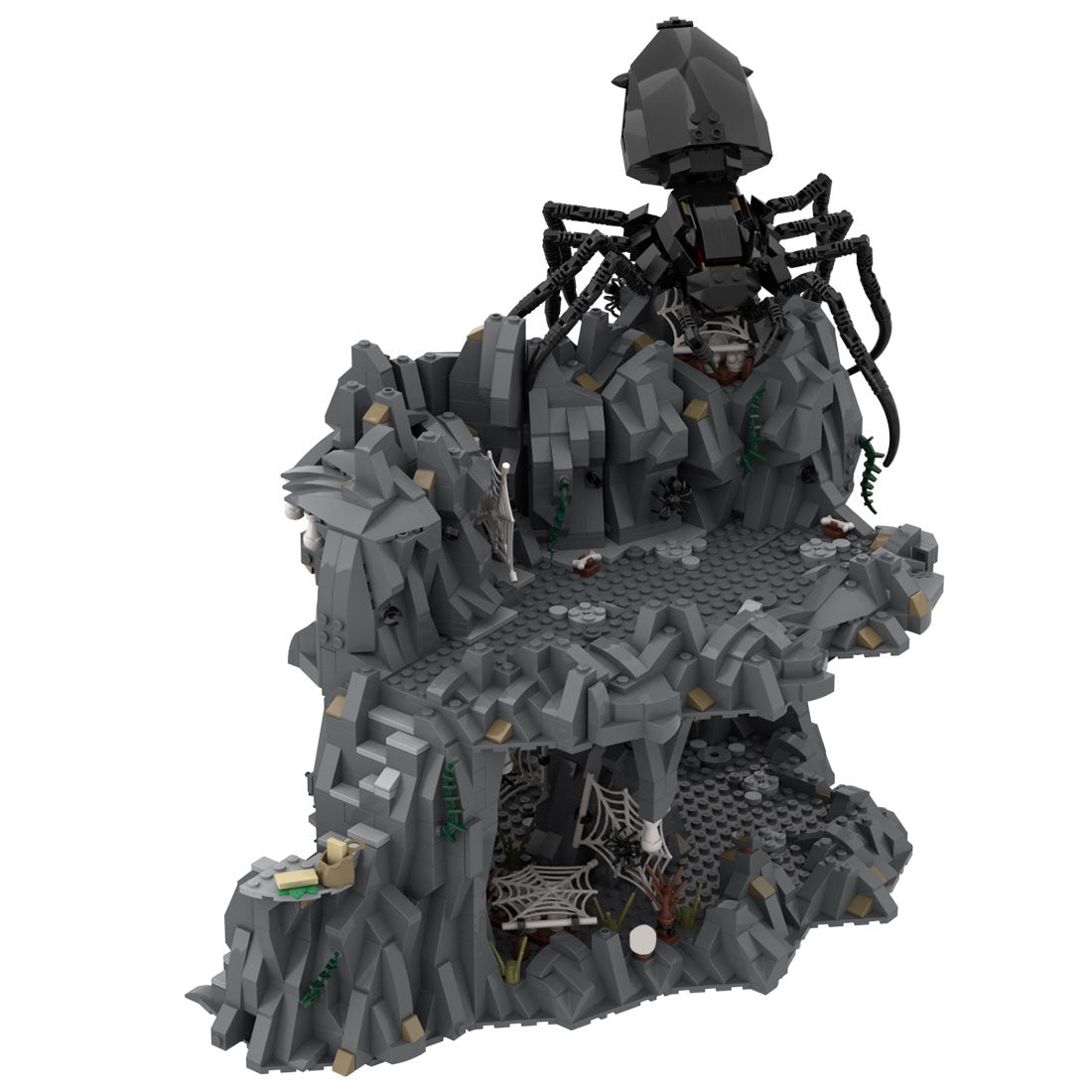 moc-55839 shelob's lair building blocks moc set (2261pcs)
