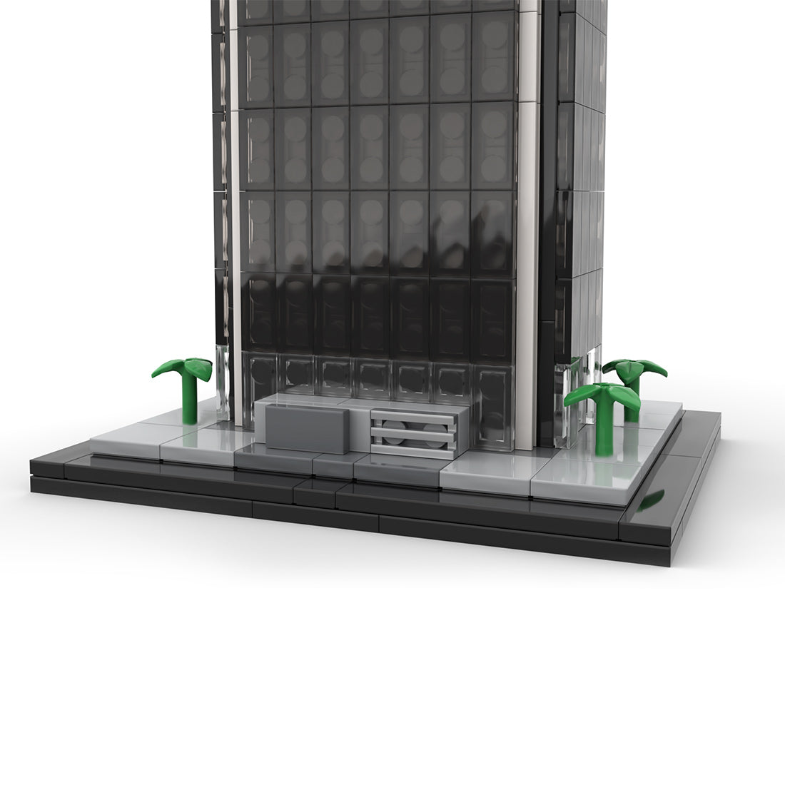 moc-231911 1/800 scale aon center los angeles building blocks set (730pcs)