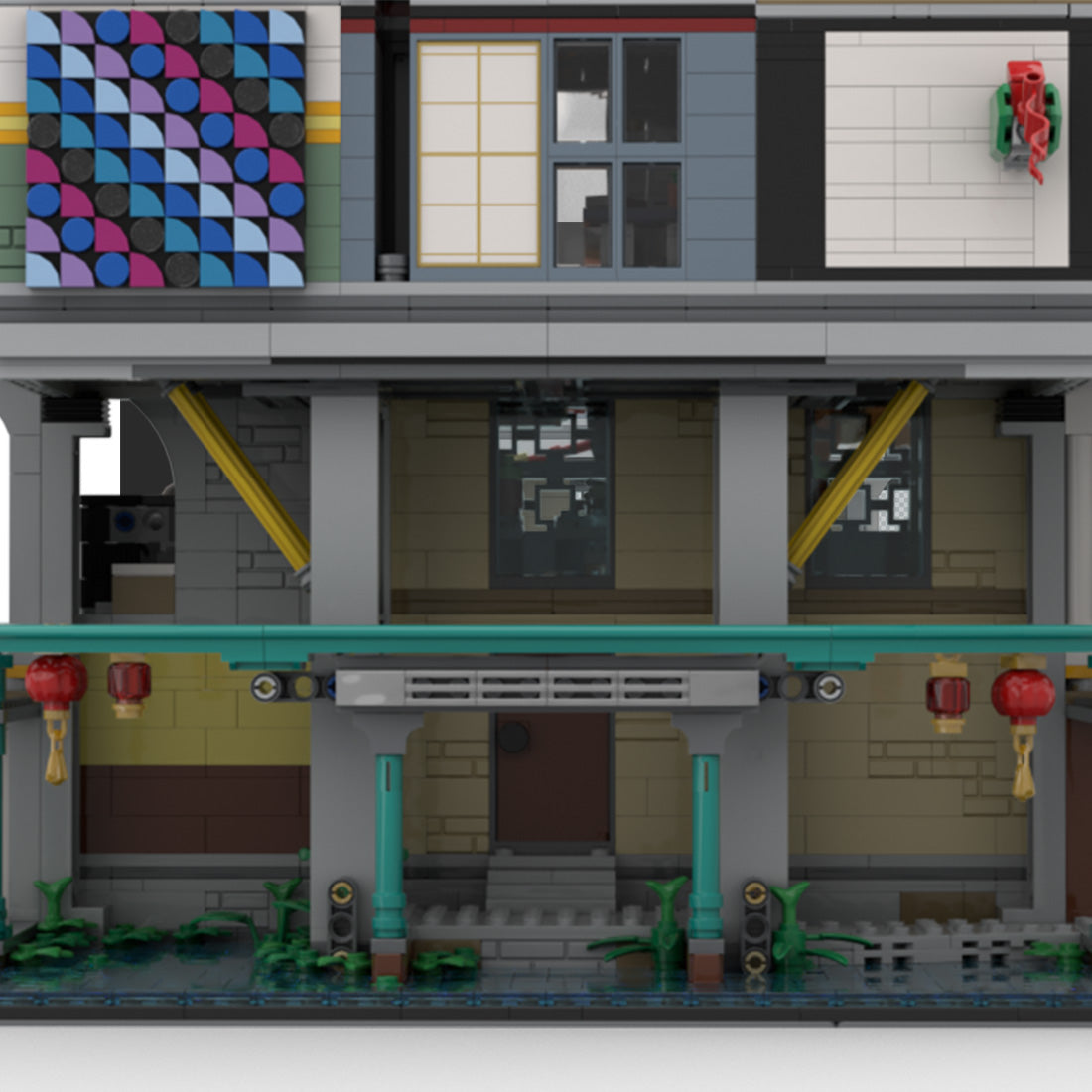 MOC-154224 East Asian Urban Street View Building Blocks by LordAlien