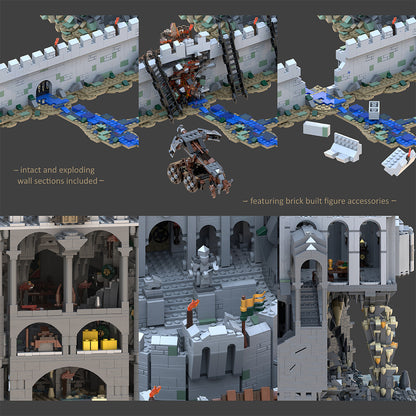 moc-228790 medieval sci-fi film fortress valley scene helms deep building blocks set(12807pcs)