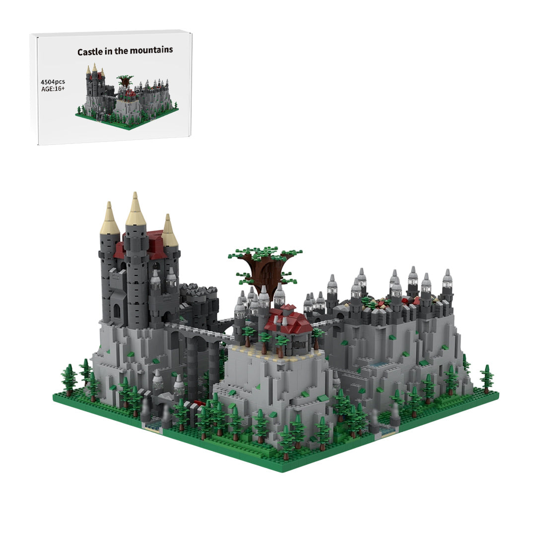 moc-217532 castle in the mountains building blocks set (4504pcs)