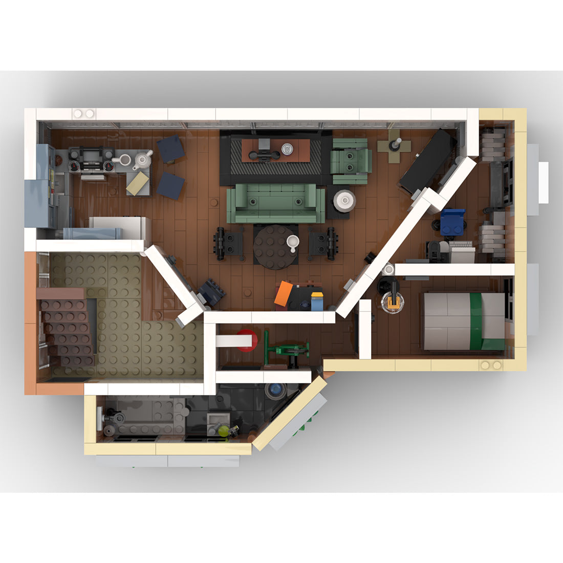 SitComplex 11-Story City Apartment Building Blocks by BrickArtisan