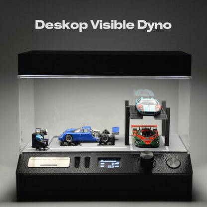 1/64 Scale Miniature Dynamic Garage Diorama Display Stand with LED Vehicle Test Bench