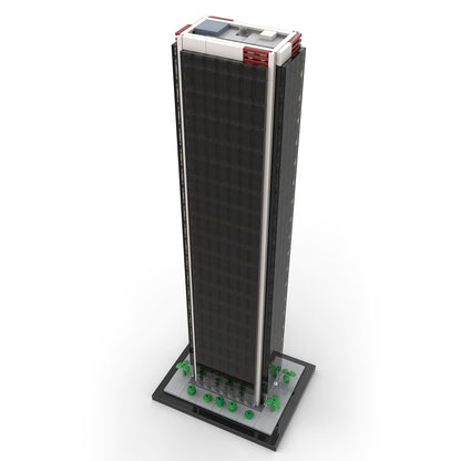 moc-231911 1/800 scale aon center los angeles building blocks set (730pcs)