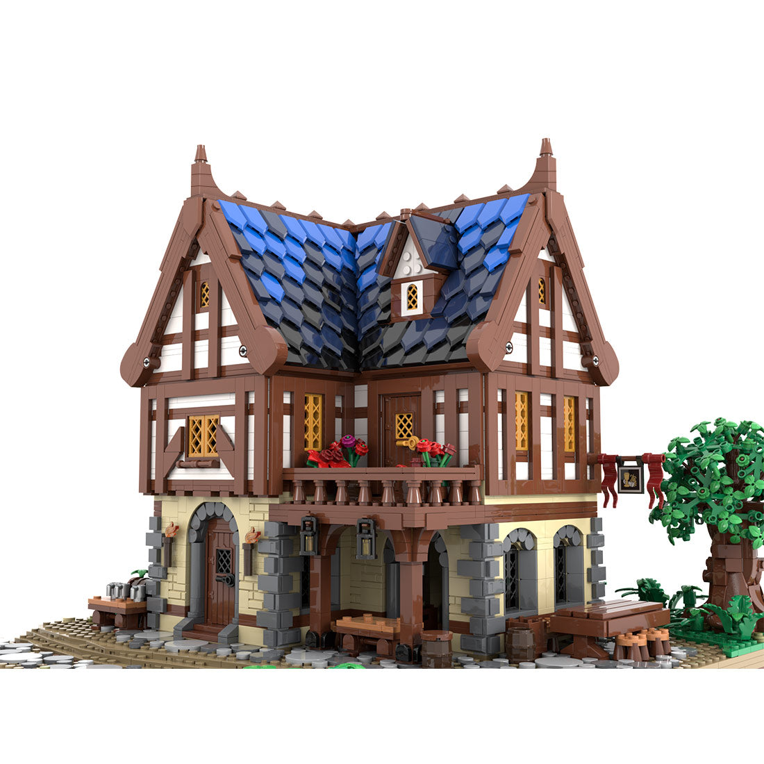 moc-224458 medieval tavern building blocks set(4783pcs)