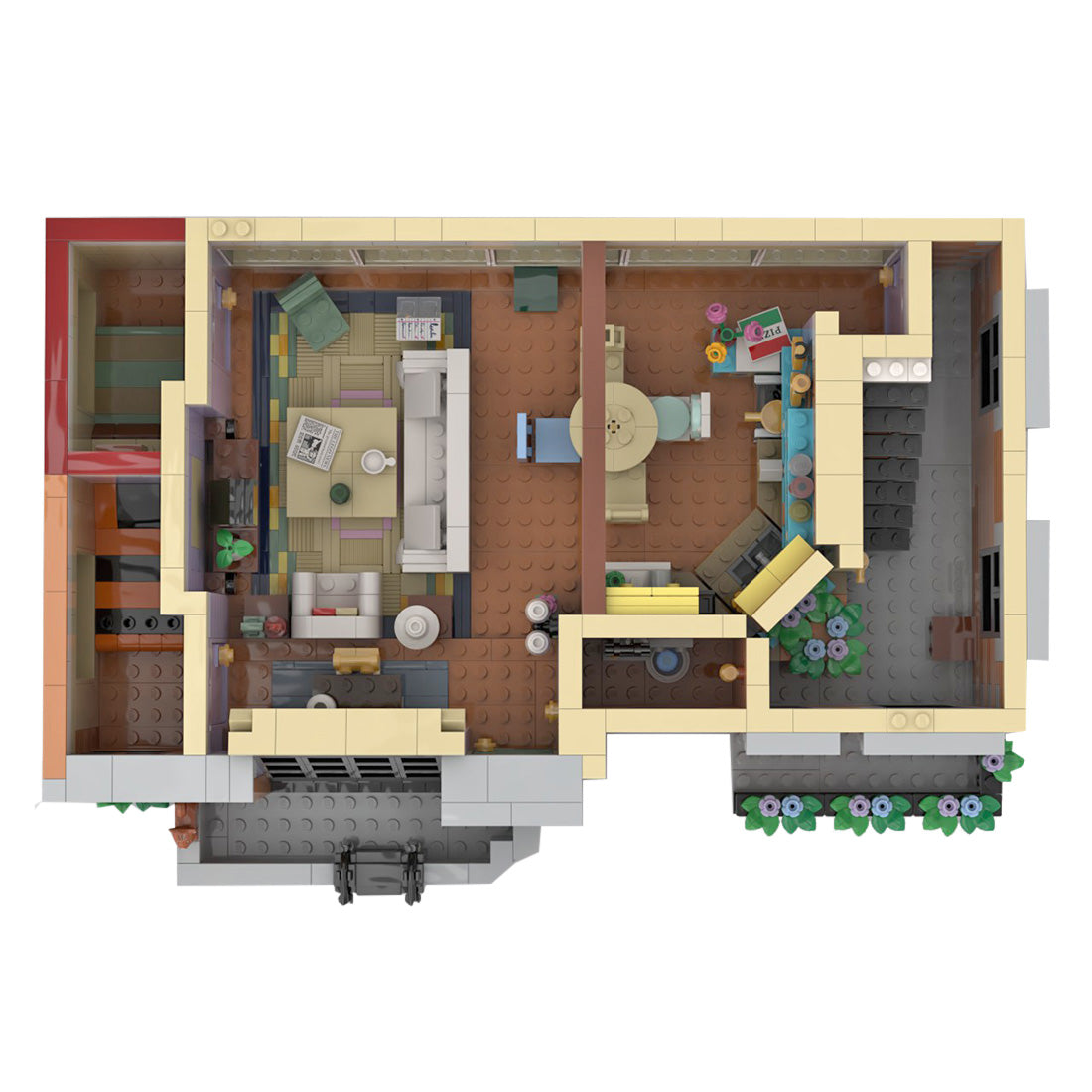 moc-79570 friends apartment building blocks (4642pcs)