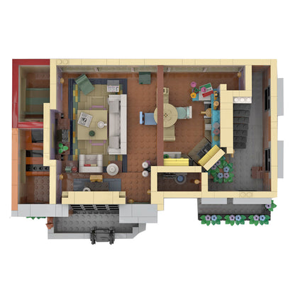 moc-79570 friends apartment building blocks (4642pcs)