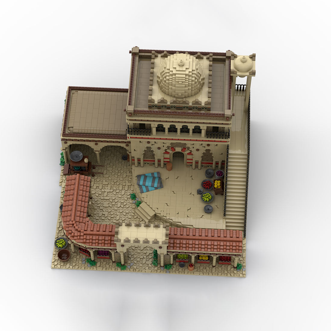 moc-215251 age of empires - middle eastern market building blocks set (10100pcs)