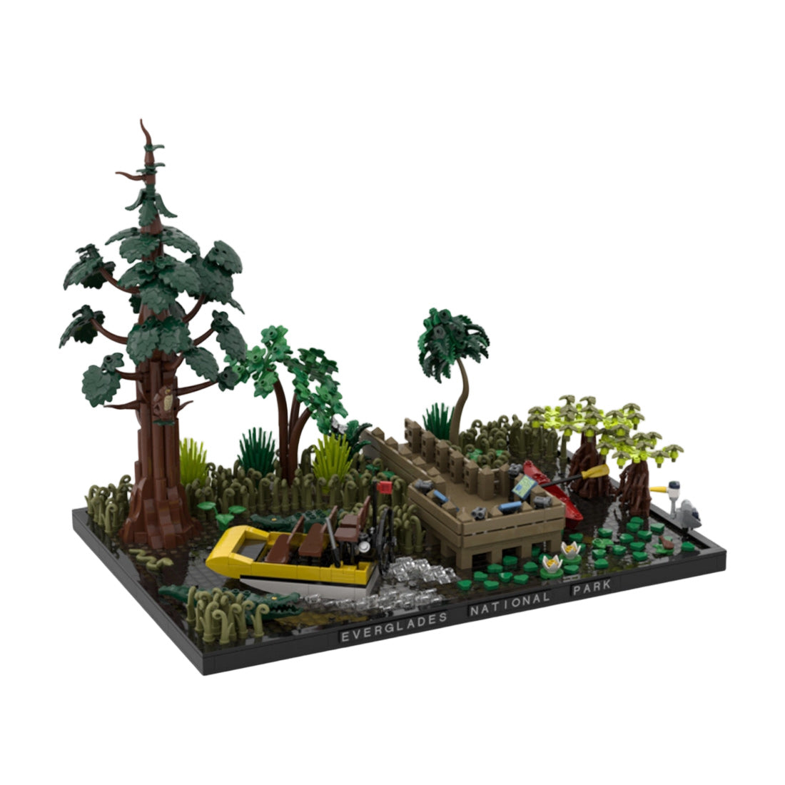 brick kaiser licensed everglades diorama building kit