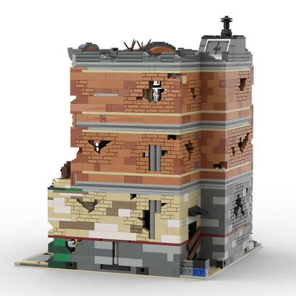 moc-66422 corner garage - apocalypse version building blocks set（3065pcs+）