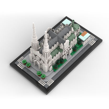 moc-212962 1/800 scale st. patrick’s cathedral building blocks set (580pcs)