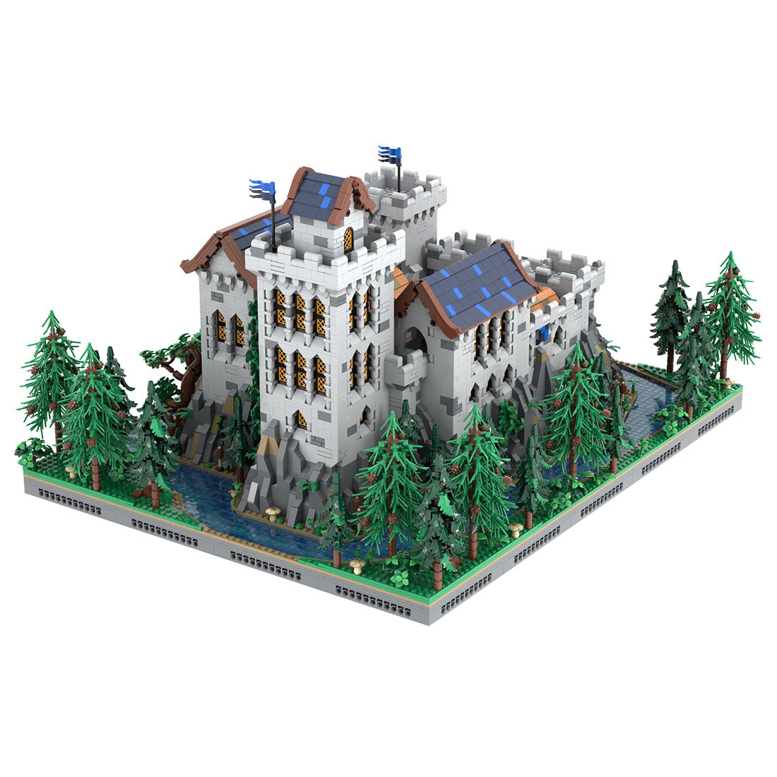 moc-229261 black falcon’s castle building blocks set (9836pcs)